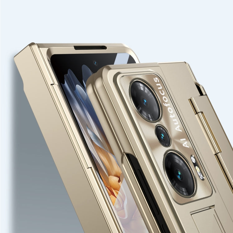 For Honor Magic Vs Integrated Folding Hinge Phone Case with Stylus(Rose Gold) - Honor Cases by PMC TechLife | Online Shopping South Africa | PMC TechLife | Buy Now Pay Later Mobicred