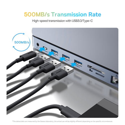 Baseus WKSX030013 11 in 1 USB-C / Type-C to HDMI+USB3.0x3+PD+VGA+SD/TF+RJ45+USB-C / Type-C+3.5mm HUB Adapter(Space Grey) - USB HUB by Baseus | Online Shopping South Africa | PMC Jewellery | Buy Now Pay Later Mobicred