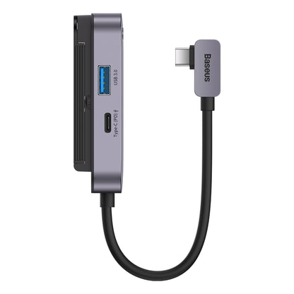 Baseus WKWJ000013 4 in 1 USB-C / Type-C to USB3.0+HDMI+USB-C / Type-C+3.5mm HUB Adapter(Space Grey) - USB HUB by Baseus | Online Shopping South Africa | PMC Jewellery | Buy Now Pay Later Mobicred