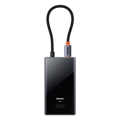 Baseus WKYY030313 8 in 1 USB-C / Type-C to USB3.0x2+USB2.0+PD+HDMI+SD/TF+RJ45 HUB Adapter(Space Grey) - USB HUB by Baseus | Online Shopping South Africa | PMC Jewellery | Buy Now Pay Later Mobicred