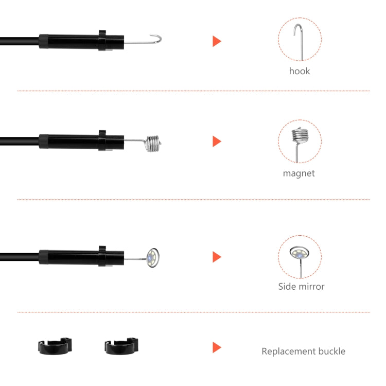 P130 8mm 4.3 inch Dual Camera with Screen Endoscope, Length:5m -  by PMC Jewellery | Online Shopping South Africa | PMC Jewellery | Buy Now Pay Later Mobicred