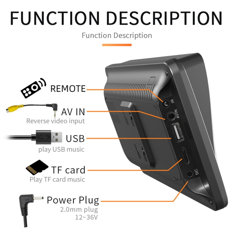 B5300A 7 inch Wireless CarPlay Car Bluetooth MP5 Player, Support Mobile Phone Interconnection - Car MP3 & MP4 & MP5 by PMC TechLife | Online Shopping South Africa | PMC TechLife | Buy Now Pay Later Mobicred