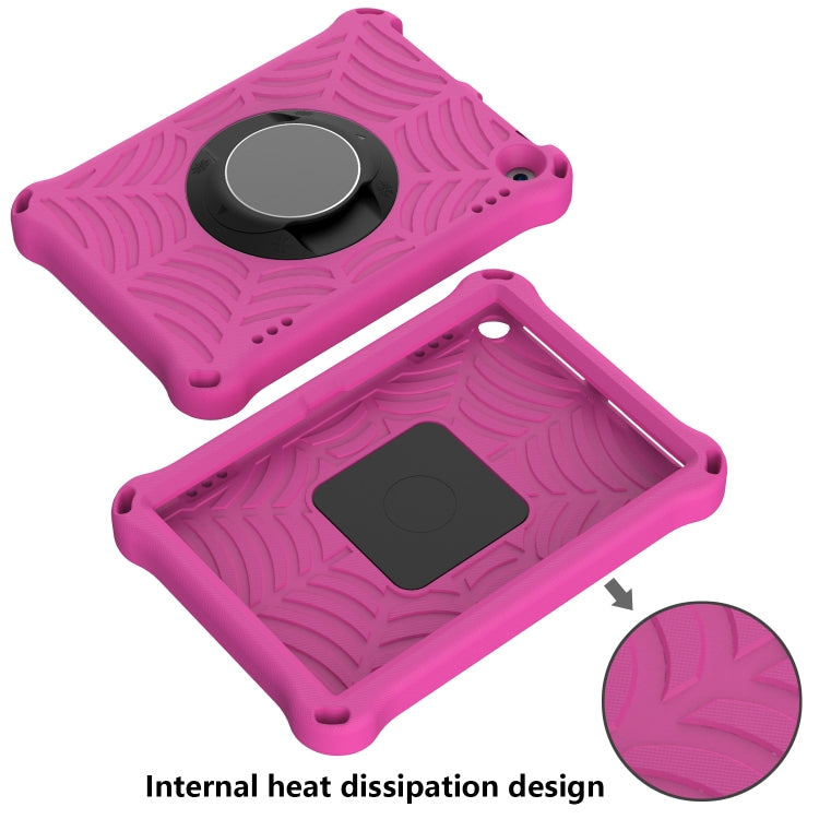 For Amazon Kindle Fire HD 8 / 8 Plus 2022 / 2020 Spider King Silicone Protective Tablet Case(Rose Red) - free shipping - PMC TechLife - Order now!
