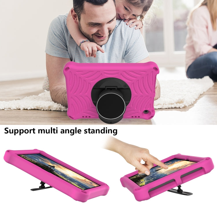 For Amazon Kindle Fire HD 8 / 8 Plus 2022 / 2020 Spider King Silicone Protective Tablet Case(Rose Red) - free shipping - PMC TechLife - Order now!