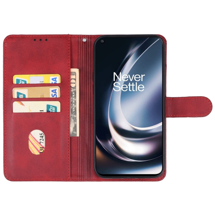 For OnePlus Nord CE 3 Lite Leather Phone Case(Red) - OnePlus Cases by PMC Jewellery | Online Shopping South Africa | PMC Jewellery | Buy Now Pay Later Mobicred