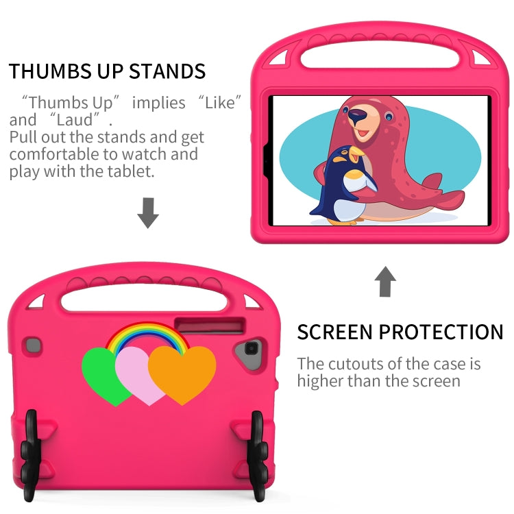 For Lenovo Tab M8 4th Gen Love Small Palm Holder EVA Tablet Case(Rose Red) - Lenovo by PMC TechLife | Online Shopping South Africa | PMC TechLife | Buy Now Pay Later Mobicred