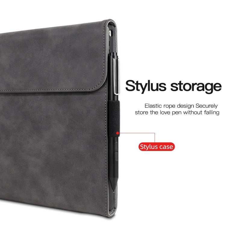 For Microsoft Surface Pro X Sheepskin All-Inclusive Shockproof Protective Case with Power Bag(Brown) - Others by PMC TechLife | Online Shopping South Africa | PMC TechLife | Buy Now Pay Later Mobicred