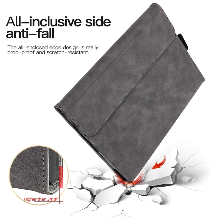 For Microsoft Surface Pro X Sheepskin All-Inclusive Shockproof Protective Case with Power Bag(Brown) - Others by PMC TechLife | Online Shopping South Africa | PMC TechLife | Buy Now Pay Later Mobicred