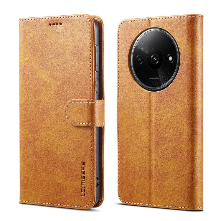 For Xiaomi Redmi A3 LC.IMEEKE Calf Texture Leather Phone Case(Brown) - Xiaomi Cases by LC.IMEEKE | Online Shopping South Africa | PMC TechLife