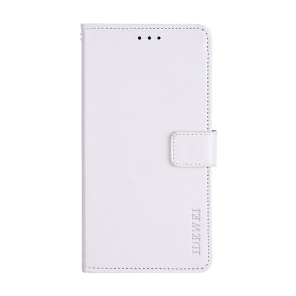 For Sharp Rouvo V idewei Crazy Horse Texture Leather Phone Case with Holder(White) - Leather Bag by idewei | Online Shopping South Africa | PMC Jewellery | Buy Now Pay Later Mobicred