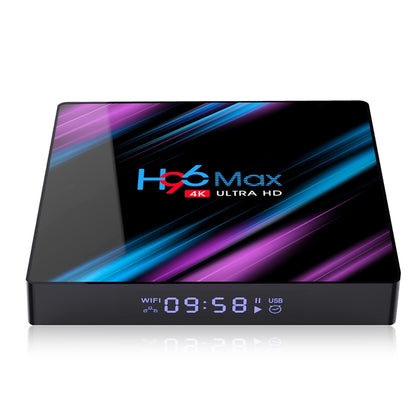 H96 Max-3318 4K Ultra HD Android TV Box with Remote Controller, Android 10.0, RK3318 Quad-Core 64bit Cortex-A53, 2GB+16GB, Support TF Card / USBx2 / AV / Ethernet, Plug Specification:US Plug - RK3318 by PMC Jewellery | Online Shopping South Africa | PMC Jewellery | Buy Now Pay Later Mobicred