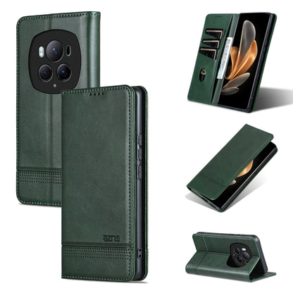 For Honor Magic6 Pro AZNS Magnetic Calf Texture Flip Leather Phone Case(Dark Green) - Honor Cases by AZNS | Online Shopping South Africa | PMC Jewellery | Buy Now Pay Later Mobicred