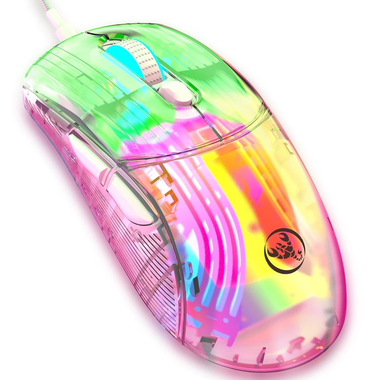 X400 7 Keys Transparent RGB Wired Gaming Mouse - Wired Mice by PMC Jewellery | Online Shopping South Africa | PMC Jewellery | Buy Now Pay Later Mobicred