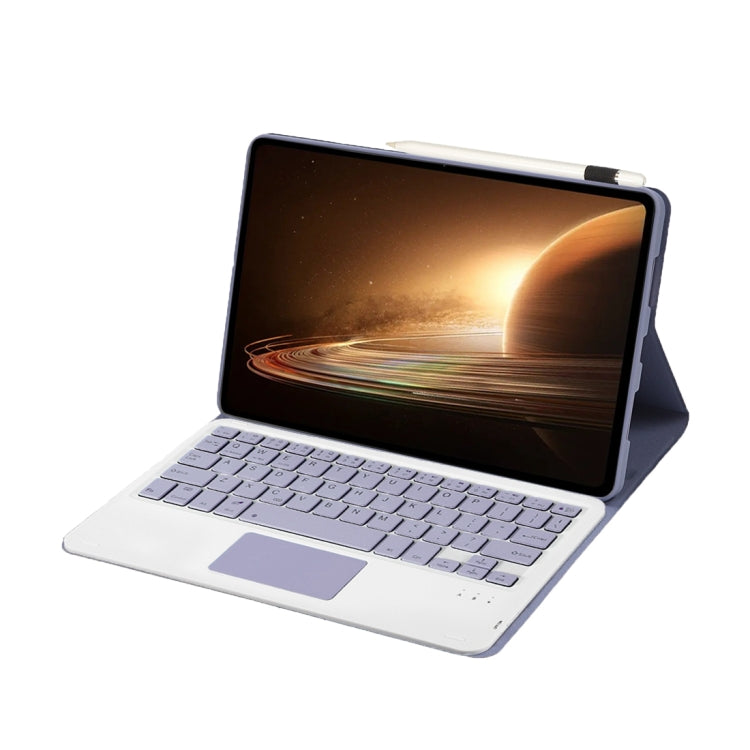 For OPPO Pad 2 11.61 inch 2023 OP13-A Lambskin Texture Ultra-thin Detachable Bluetooth Keyboard Leather Case with Touchpad(Purple) - Others Keyboard by PMC Jewellery | Online Shopping South Africa | PMC Jewellery