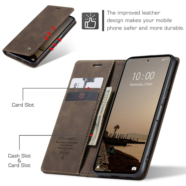 For Xiaomi Redmi Note 12 4G Global CaseMe 013 Multifunctional Horizontal Flip Leather Phone Case(Coffee) - Xiaomi Cases by CaseMe | Online Shopping South Africa | PMC Jewellery | Buy Now Pay Later Mobicred