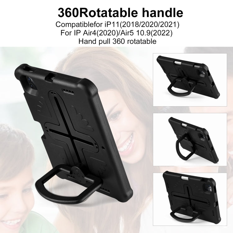 Shield 360 Rotation Handle EVA Shockproof PC Tablet Case For iPad Air 11 2024/Pro 11 2018/2020/2021/Air 4/Air 5 10.9(Black) - iPad Pro 11 (2022/2021) Cases by PMC TechLife | Online Shopping South Africa | PMC TechLife | Buy Now Pay Later Mobicred