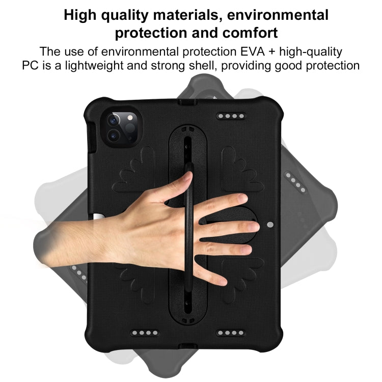 Shield 360 Rotation Handle EVA Shockproof PC Tablet Case For iPad Air 11 2024/Pro 11 2018/2020/2021/Air 4/Air 5 10.9(Black) - iPad Pro 11 (2022/2021) Cases by PMC TechLife | Online Shopping South Africa | PMC TechLife | Buy Now Pay Later Mobicred