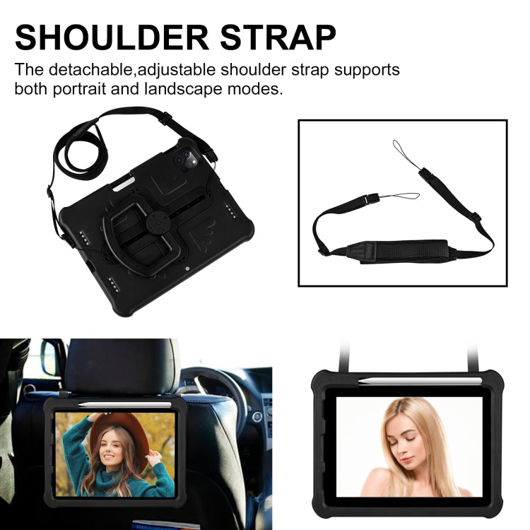 Shield 360 Rotation Handle EVA Shockproof PC Tablet Case For iPad Air 11 2024/Pro 11 2018/2020/2021/Air 4/Air 5 10.9(Black) - iPad Pro 11 (2022/2021) Cases by PMC TechLife | Online Shopping South Africa | PMC TechLife | Buy Now Pay Later Mobicred