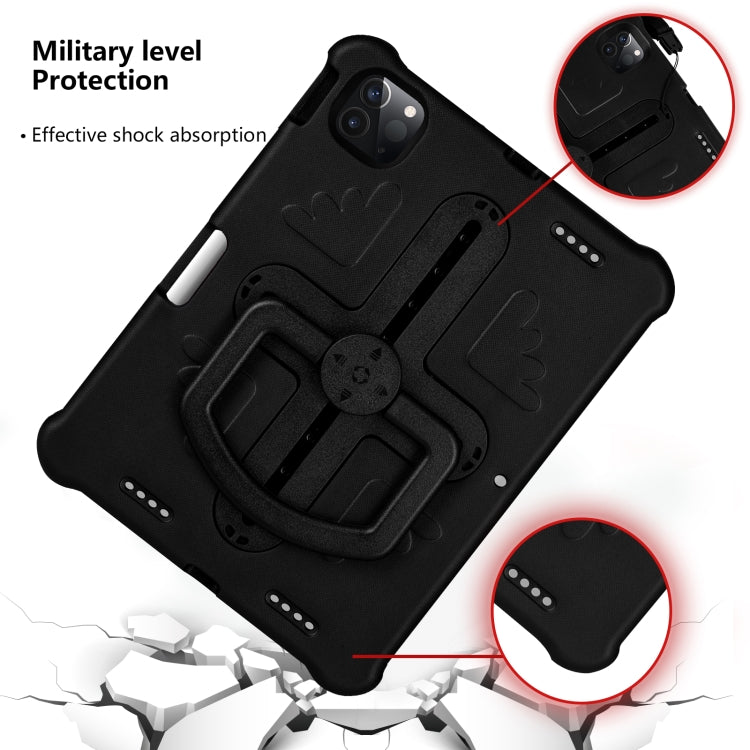 Shield 360 Rotation Handle EVA Shockproof PC Tablet Case For iPad Air 11 2024/Pro 11 2018/2020/2021/Air 4/Air 5 10.9(Black) - iPad Pro 11 (2022/2021) Cases by PMC TechLife | Online Shopping South Africa | PMC TechLife | Buy Now Pay Later Mobicred