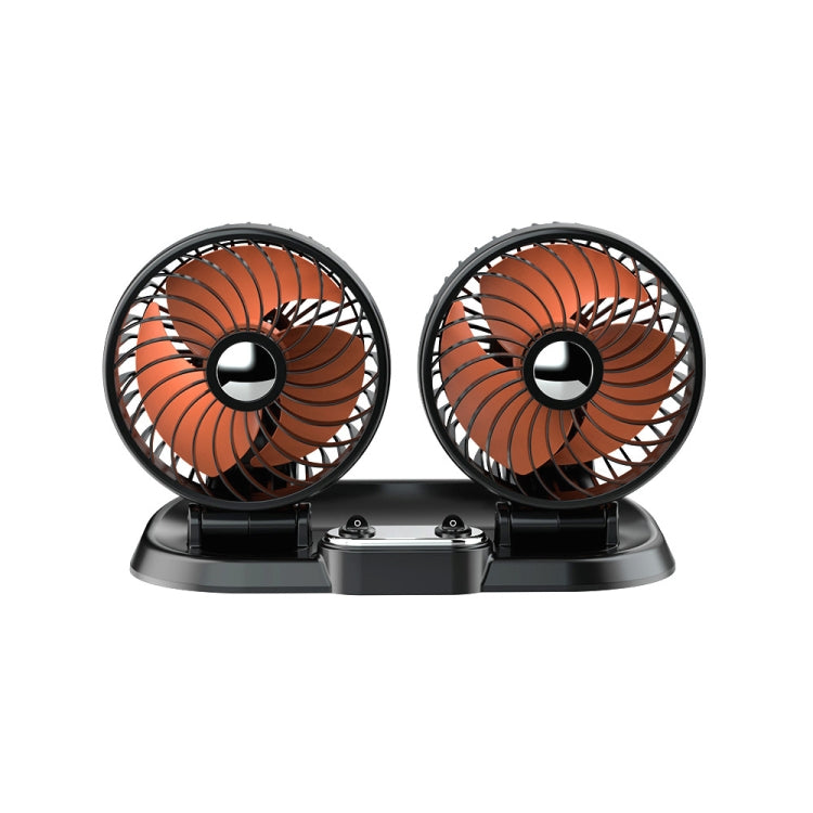 F622 Car Creative Folding Rotatable Double Head Electric Cooling Fan, Style:24V Cigarette Lighter - Heating & Fans by PMC Jewellery | Online Shopping South Africa | PMC Jewellery | Buy Now Pay Later Mobicred