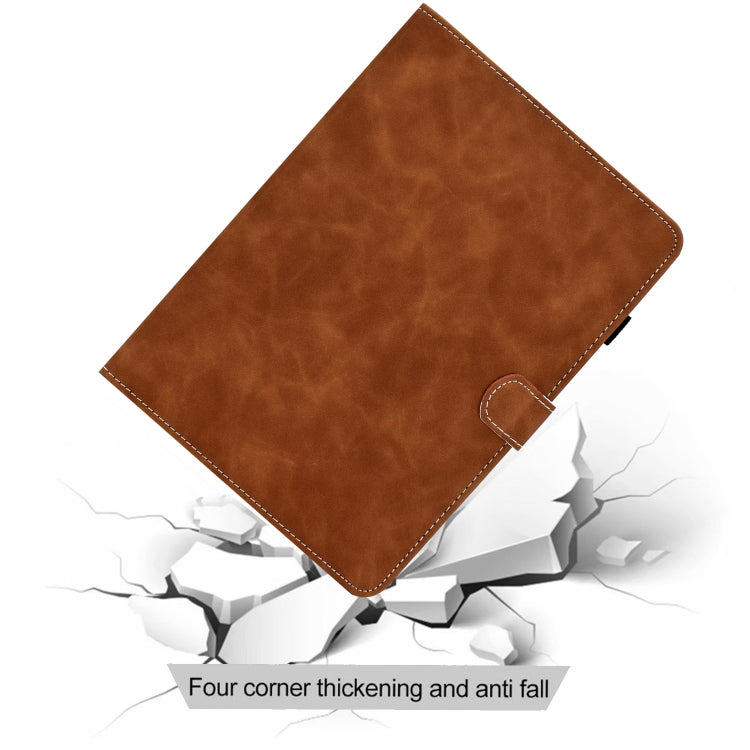 For Huawei MatePad 10.4 2022 Cowhide Texture Leather Tablet Case(Brown) - Huawei by PMC Jewellery | Online Shopping South Africa | PMC Jewellery