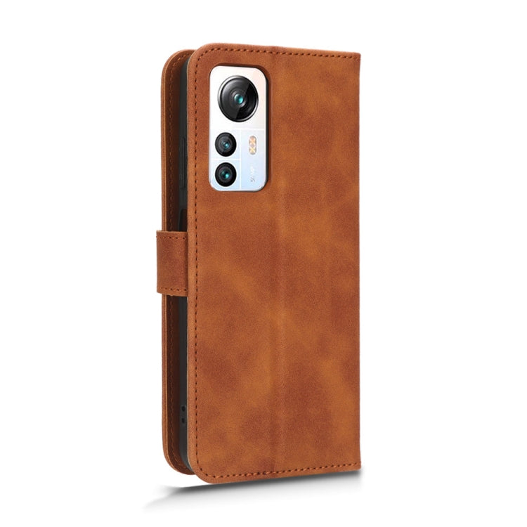 For Blackview A85 Skin Feel Magnetic Flip Leather Phone Case(Brown) - More Brand by PMC Jewellery | Online Shopping South Africa | PMC Jewellery | Buy Now Pay Later Mobicred