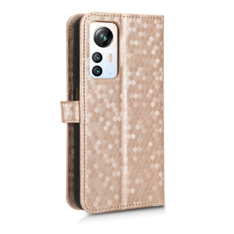 For Blackview A85 Honeycomb Dot Texture Leather Phone Case(Gold) - More Brand by PMC Jewellery | Online Shopping South Africa | PMC Jewellery | Buy Now Pay Later Mobicred