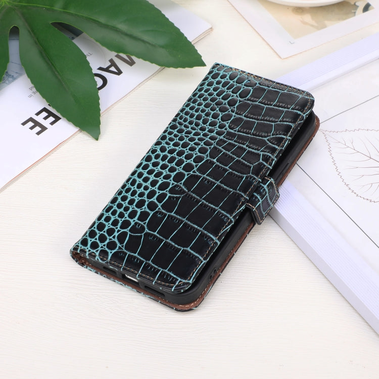 For Motorola Edge 50 Global Crocodile Top Layer Cowhide Leather Phone Case(Green) - Motorola Cases by PMC TechLife | Online Shopping South Africa | PMC TechLife | Buy Now Pay Later Mobicred