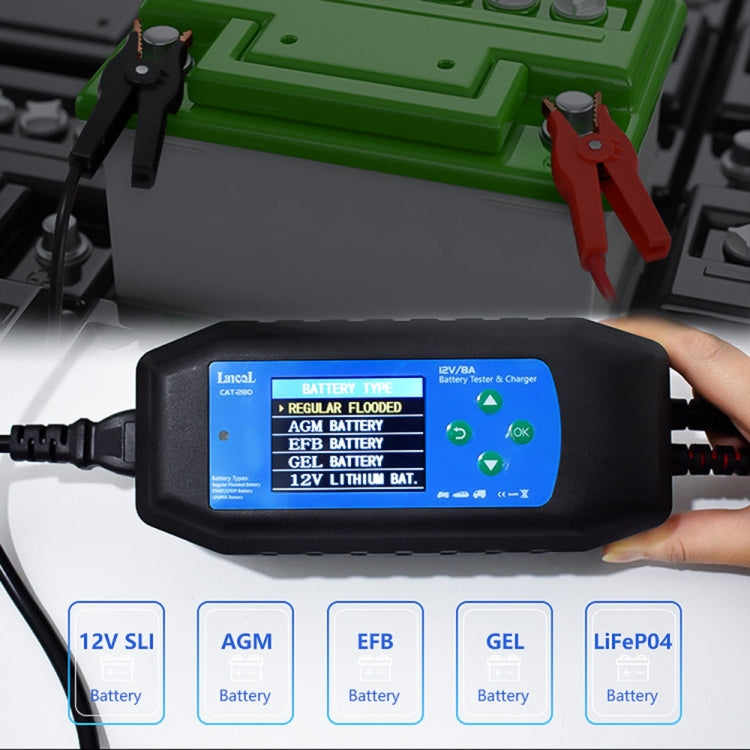 CAT-280 2 in 1 Car Battery Charger & Color Screen Battery Tester - Electronic Test by PMC Jewellery | Online Shopping South Africa | PMC Jewellery | Buy Now Pay Later Mobicred