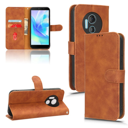 For Doogee X97 / X97 Pro Skin Feel Magnetic Flip Leather Phone Case(Brown) - Doogee Cases by PMC Jewellery | Online Shopping South Africa | PMC Jewellery | Buy Now Pay Later Mobicred