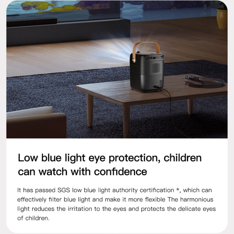 A007 Portable 1280 x 720 HD 113 ANSI Smart LED Projector, Plug:AU Plug(White) - Mini Projector by PMC Jewellery | Online Shopping South Africa | PMC Jewellery | Buy Now Pay Later Mobicred