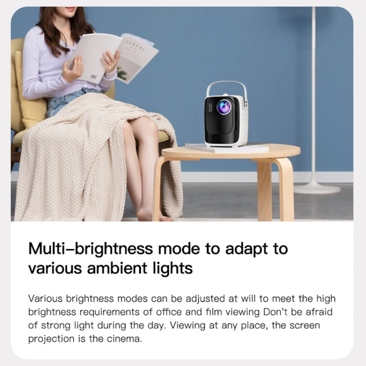 A007 Portable 1280 x 720 HD 113 ANSI Smart LED Projector, Plug:UK Plug(Black) - Mini Projector by PMC TechLife | Online Shopping South Africa | PMC TechLife | Buy Now Pay Later Mobicred