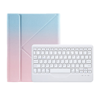 For iPad 10th Gen 10.9 2022 B10 Triangle Holder Tablet Bluetooth Keyboard Leather Case(Blue Pink) - Universal by PMC Jewellery | Online Shopping South Africa | PMC Jewellery