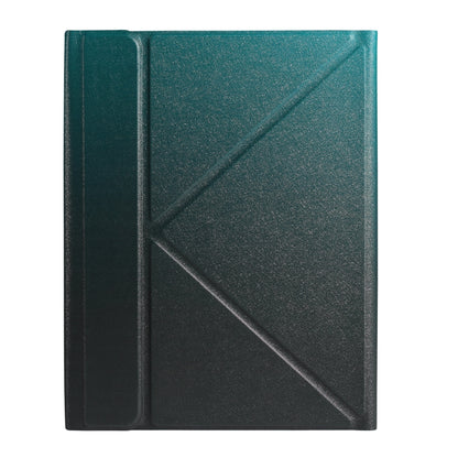 For iPad 10th Gen 10.9 2022 B10 Triangle Holder Tablet Bluetooth Keyboard Leather Case(Dark Green) - Universal by PMC Jewellery | Online Shopping South Africa | PMC Jewellery