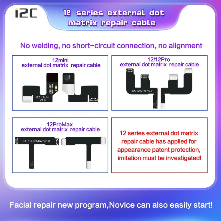 For iPhone XS / XR / XS Max i2C MC12 SK-BOX Dot-matrix Flex Cable V2.0 - Test Tools by i2C | Online Shopping South Africa | PMC TechLife | Buy Now Pay Later Mobicred