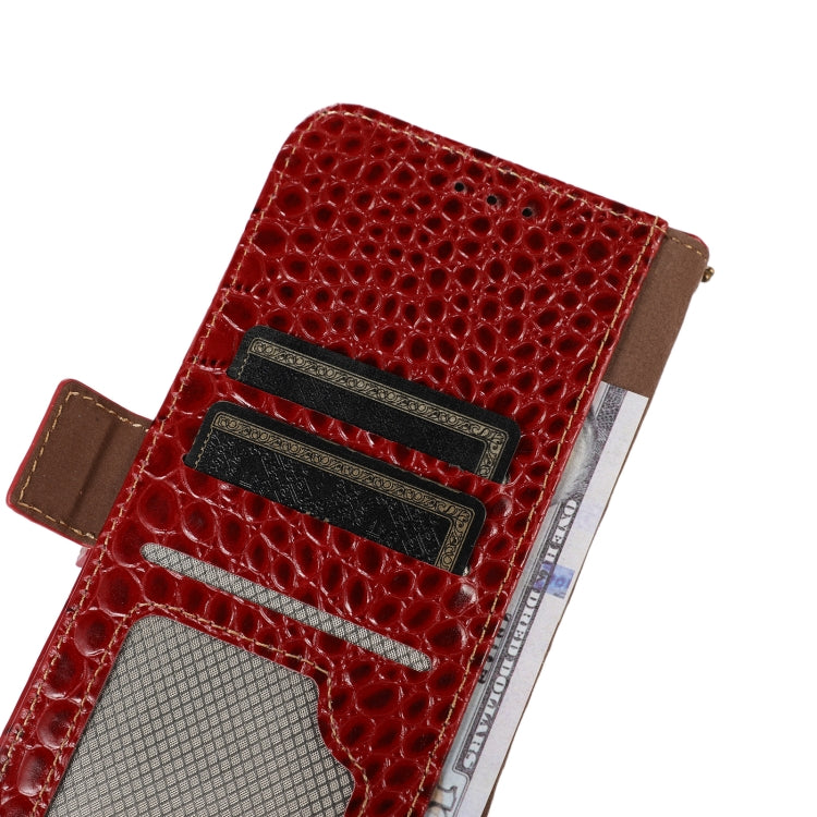 For Nokia C12 4G Crocodile Top Layer Cowhide Leather Phone Case(Red) - Nokia Cases by PMC TechLife | Online Shopping South Africa | PMC TechLife | Buy Now Pay Later Mobicred