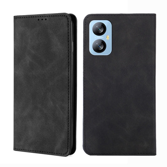 For Blackview A52 Skin Feel Magnetic Horizontal Flip Leather Phone Case(Black) - More Brand by PMC Jewellery | Online Shopping South Africa | PMC Jewellery