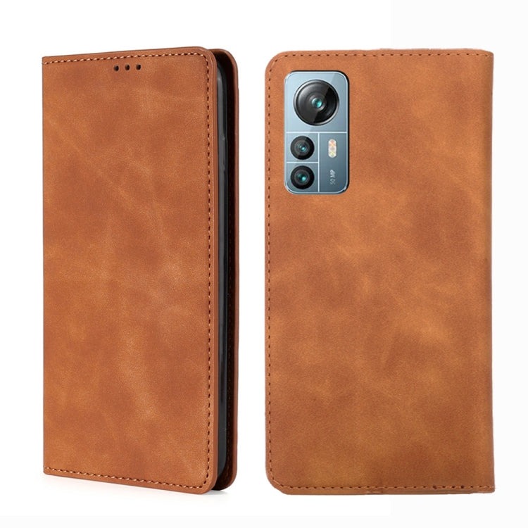 For Blackview A85 Skin Feel Magnetic Horizontal Flip Leather Phone Case(Light Brown) - More Brand by PMC Jewellery | Online Shopping South Africa | PMC Jewellery | Buy Now Pay Later Mobicred