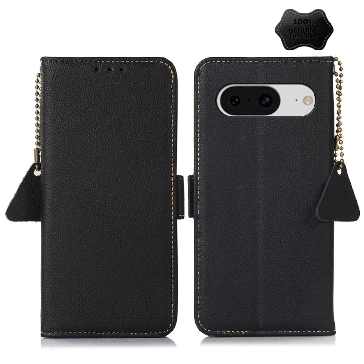 For Google Pixel 8 Side-Magnetic TJ Genuine Leather RFID Phone Case(Black) - free shipping - PMC TechLife - Order now!