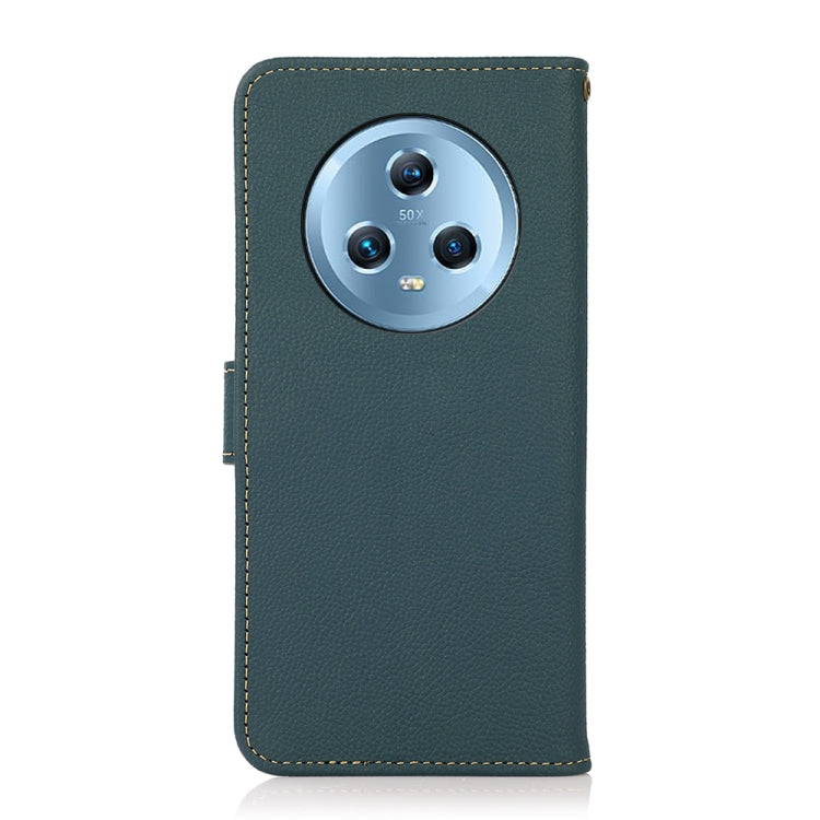 For Honor Magic5 KHAZNEH Custer Genuine Leather RFID Phone Case(Green) - free shipping - PMC TechLife - Order now!