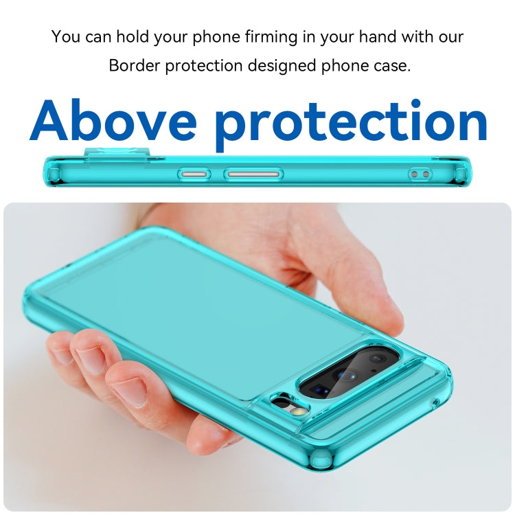 For Google Pixel 8 Pro Candy Series TPU Phone Case(Transparent Blue) - Google Cases by PMC Jewellery | Online Shopping South Africa | PMC Jewellery