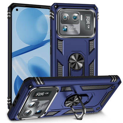 For Xiaomi Mi 11 Ultra Shockproof TPU + PC Phone Case with Holder(Blue) - Xiaomi Cases by PMC Jewellery | Online Shopping South Africa | PMC Jewellery | Buy Now Pay Later Mobicred