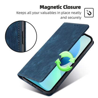 For Blackview A85 RFID Anti-theft Brush Magnetic Leather Phone Case(Blue) - More Brand by PMC Jewellery | Online Shopping South Africa | PMC Jewellery | Buy Now Pay Later Mobicred