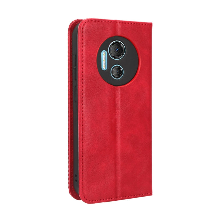 For Doogee X97 / X97 Pro Magnetic Buckle Retro Texture Leather Phone Case(Red) - Doogee Cases by PMC Jewellery | Online Shopping South Africa | PMC Jewellery | Buy Now Pay Later Mobicred