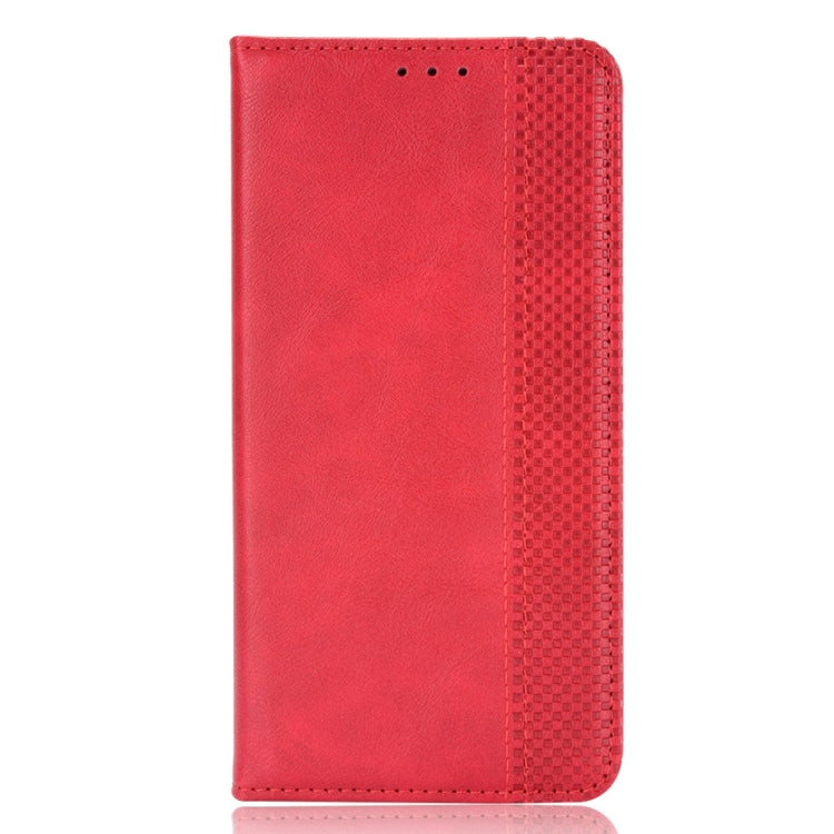 For Blackview A85 Magnetic Buckle Retro Texture Leather Phone Case(Red) - More Brand by PMC TechLife | Online Shopping South Africa | PMC TechLife | Buy Now Pay Later Mobicred