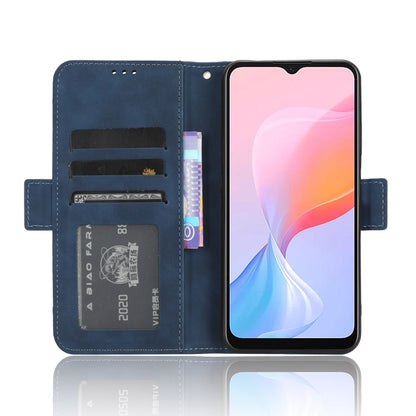 For Blackview A85 Skin Feel Calf Texture Card Slots Leather Phone Case(Blue) - More Brand by PMC Jewellery | Online Shopping South Africa | PMC Jewellery | Buy Now Pay Later Mobicred