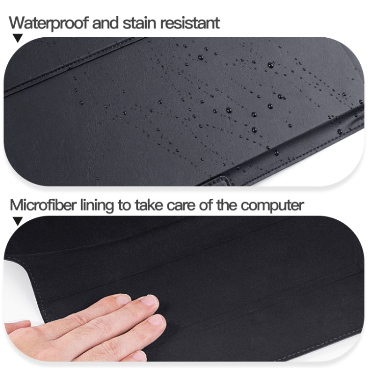13-14 inch Universal Laptop Magnetic Holder Stitching Inner Bag(Black) - 13.3 inch by PMC Jewellery | Online Shopping South Africa | PMC Jewellery | Buy Now Pay Later Mobicred