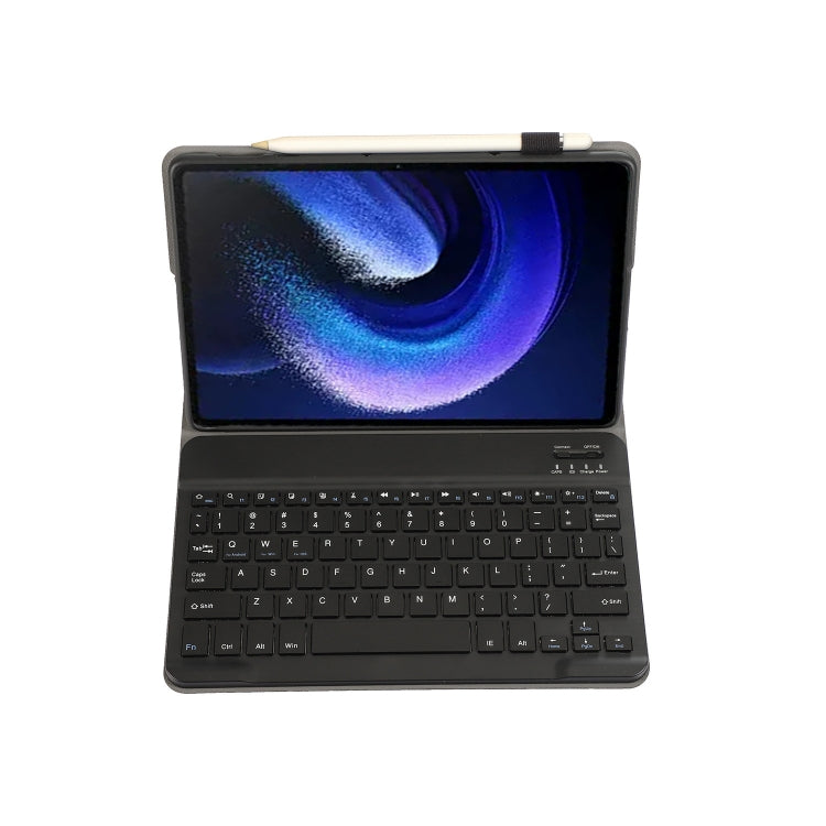 For Xiaomi Pad 6 / Pad 6 Pro A0N7 Lambskin Texture Ultra-thin Bluetooth Keyboard Leather Case(Black) - Others Keyboard by PMC Jewellery | Online Shopping South Africa | PMC Jewellery