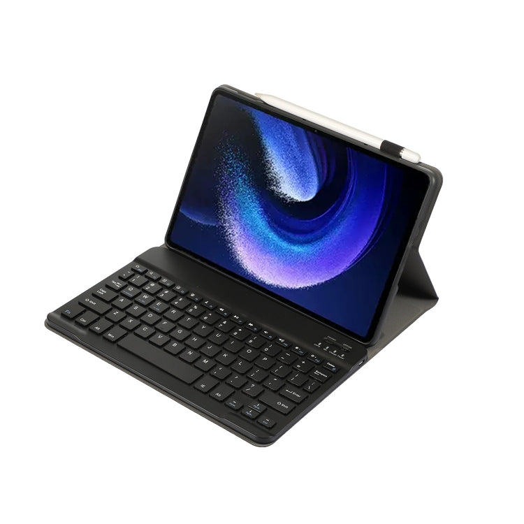 For Xiaomi Pad 6 / Pad 6 Pro A0N7 Lambskin Texture Ultra-thin Bluetooth Keyboard Leather Case(Black) - Others Keyboard by PMC Jewellery | Online Shopping South Africa | PMC Jewellery