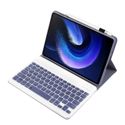 For Xiaomi Pad 6 / Pad 6 Pro A0N7 Lambskin Texture Ultra-thin Bluetooth Keyboard Leather Case(Purple) - Others Keyboard by PMC Jewellery | Online Shopping South Africa | PMC Jewellery